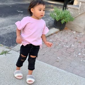 Black ripe jean bottom